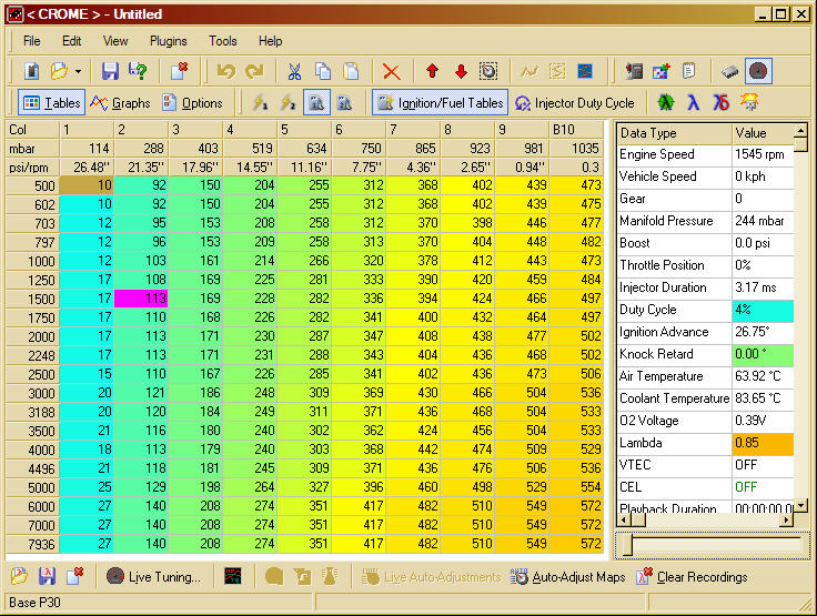 CROME Application Screenshot